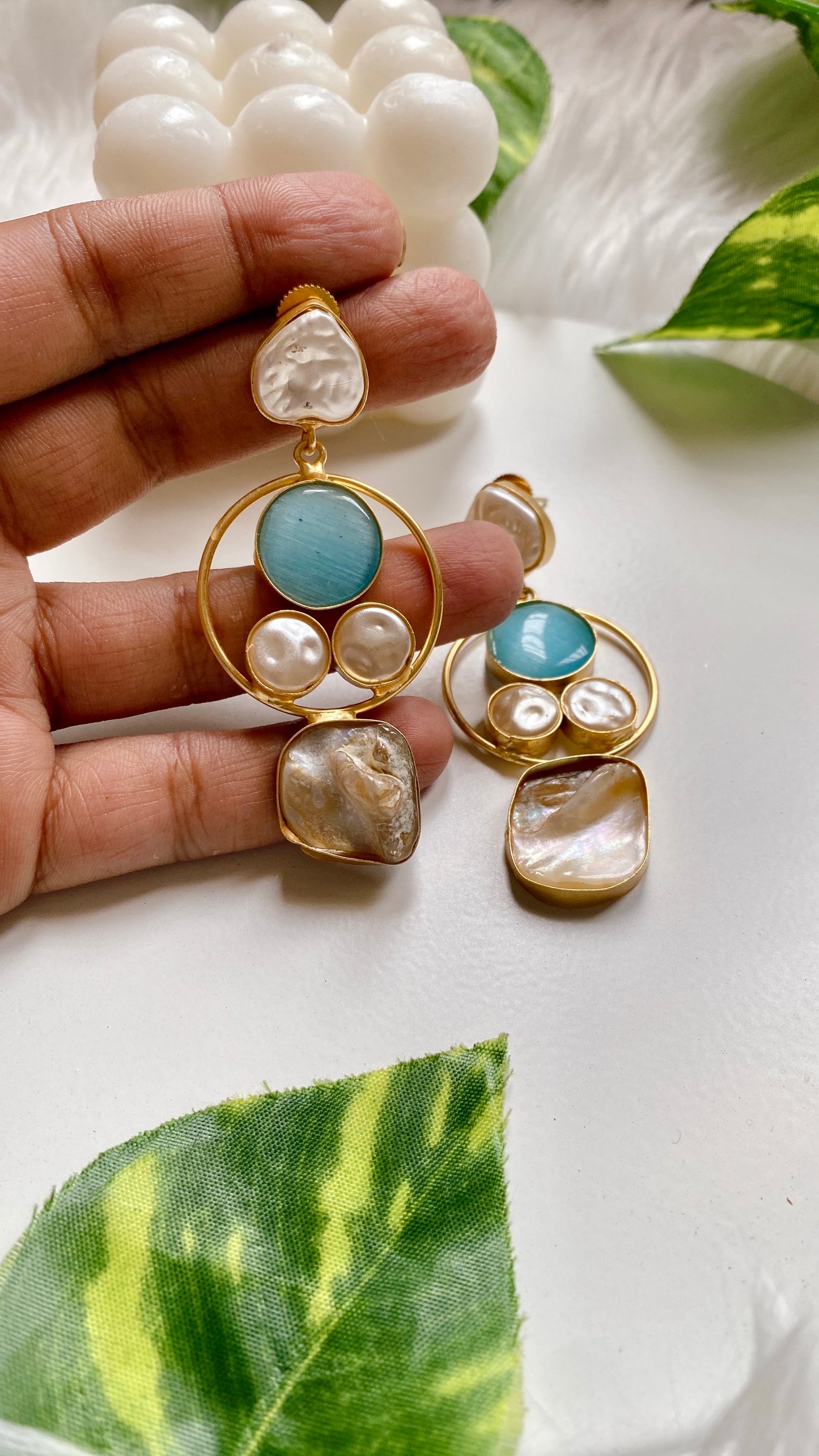 Gia Sky blue Earrings