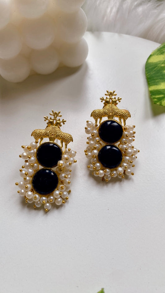Manmohini Earrings - Black
