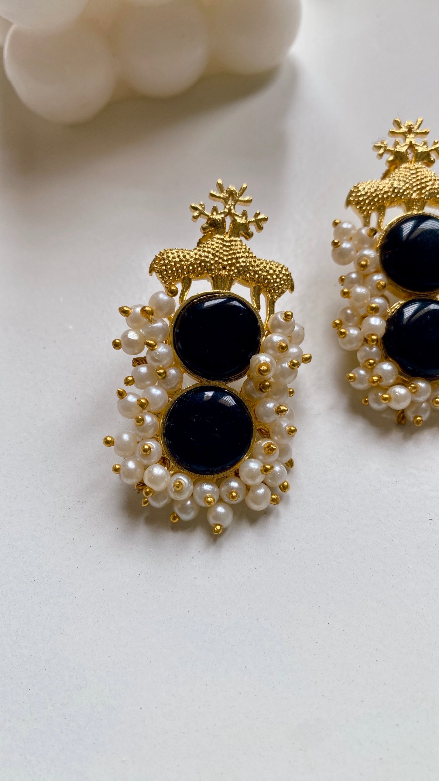 Manmohini Earrings - Black