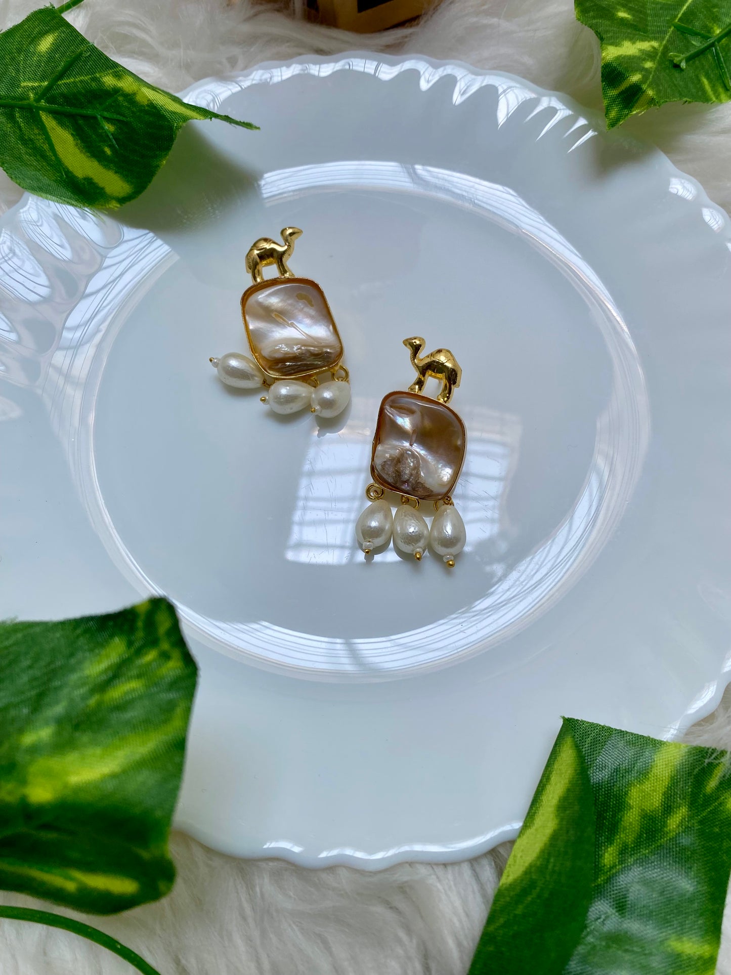 The Camel Brass Earrings