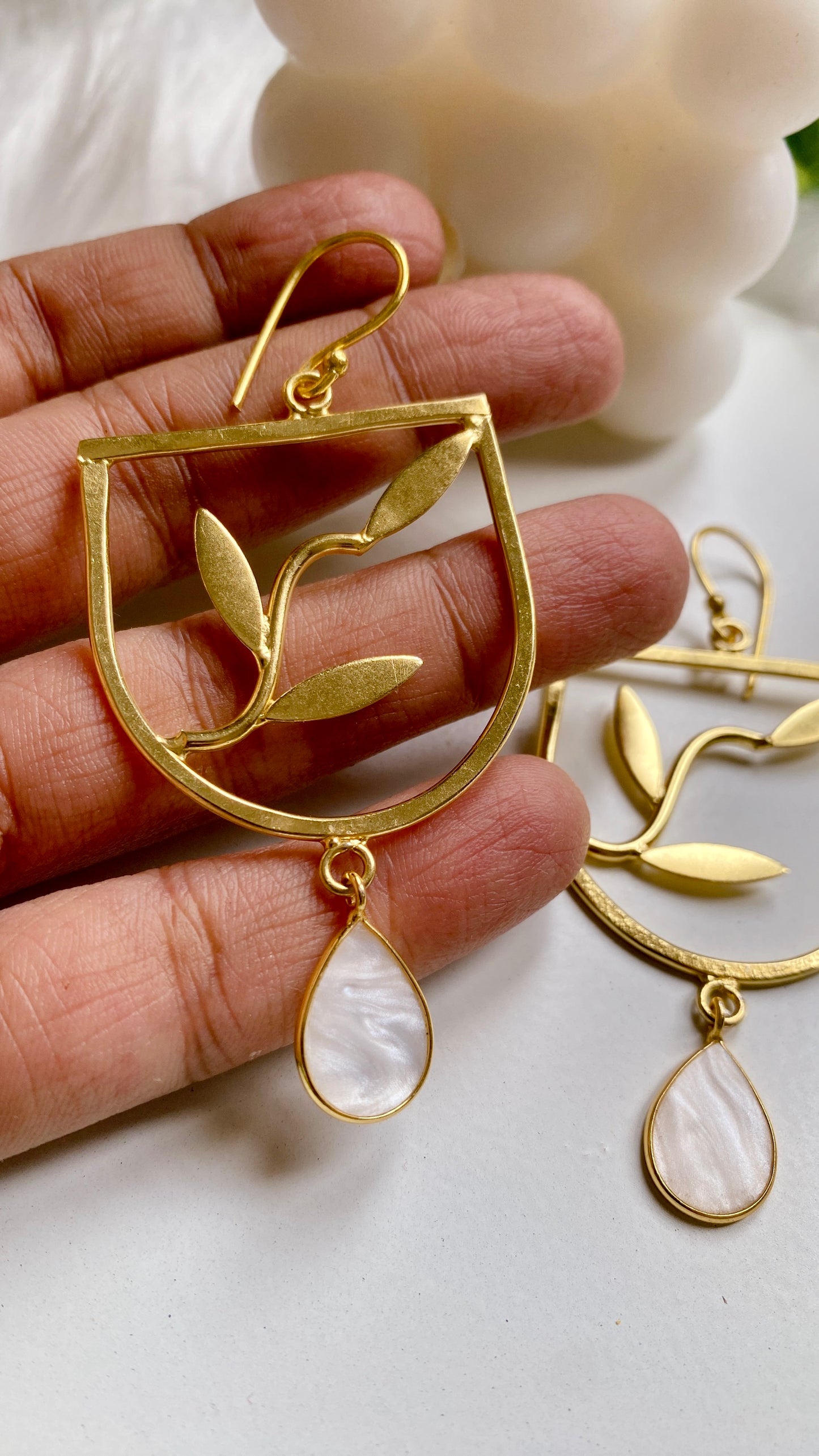 Leaf Pot Earrings