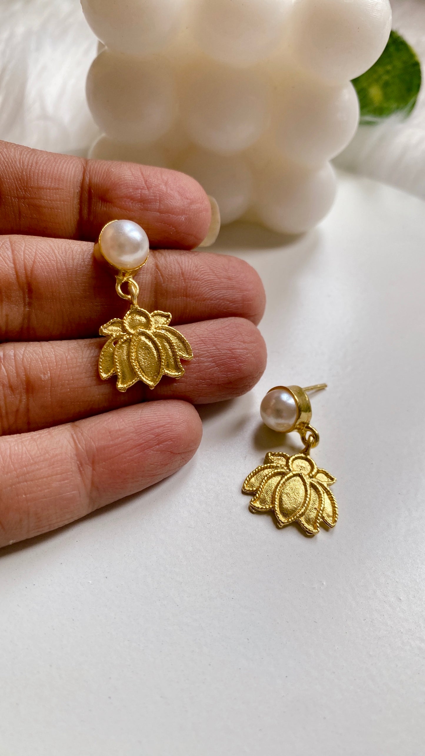 Lotus Drops Earrings