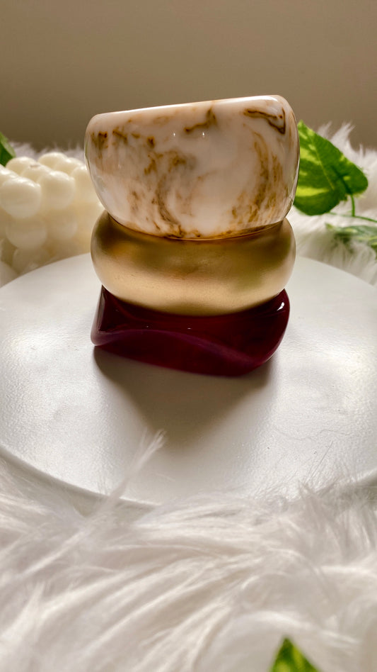 Anica Resin Bangle Stack - Luxury cool