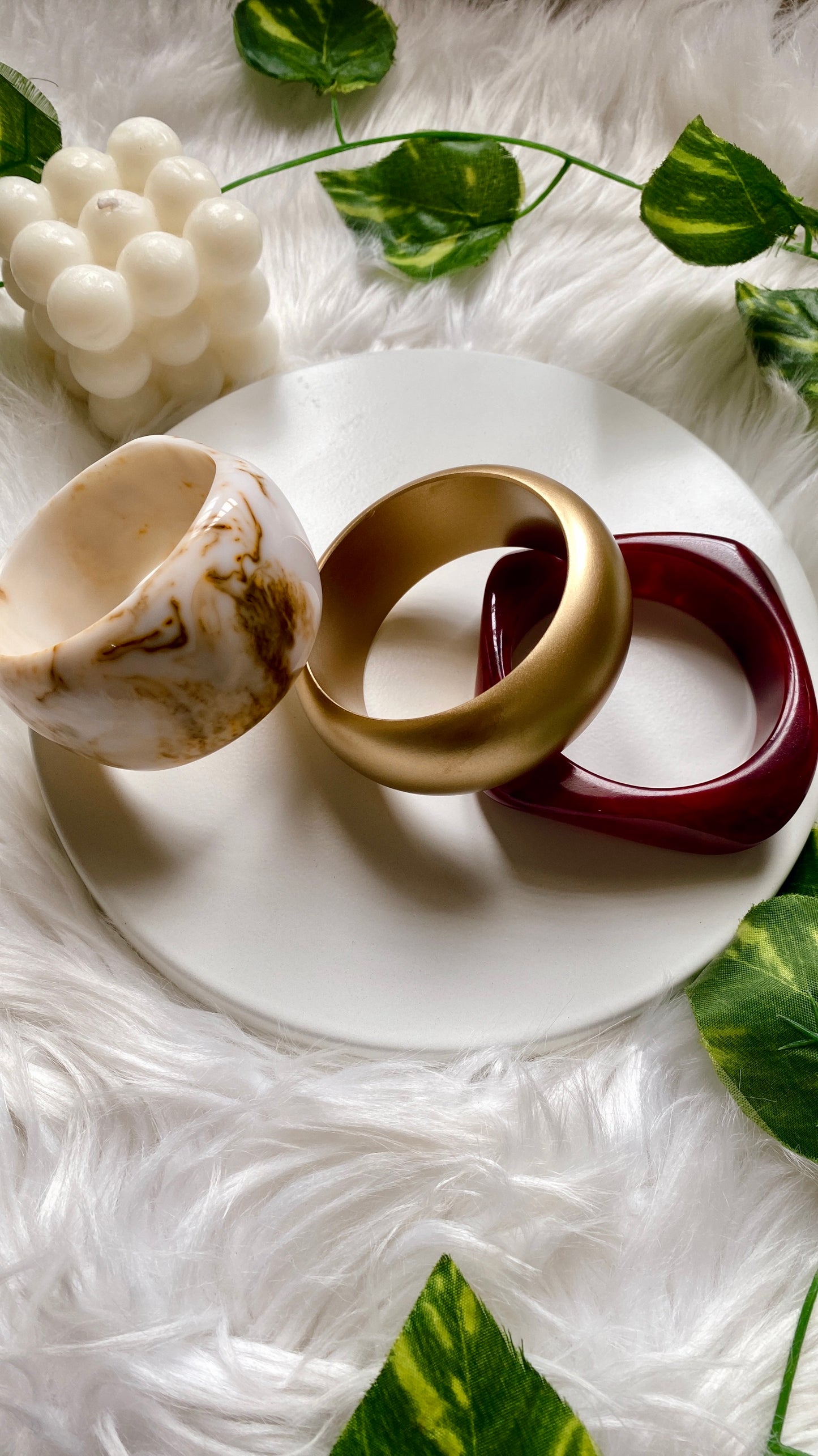 Anica Resin Bangle Stack - Luxury cool