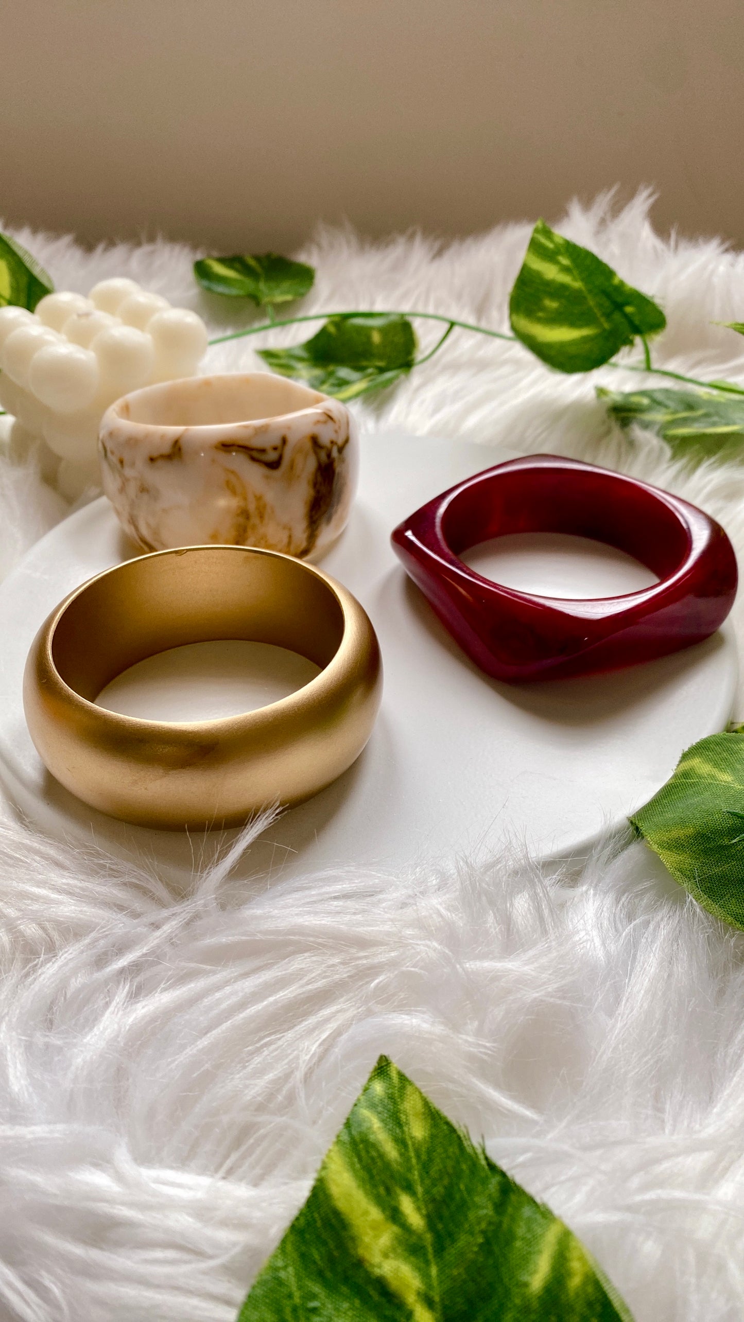 Anica Resin Bangle Stack - Luxury cool