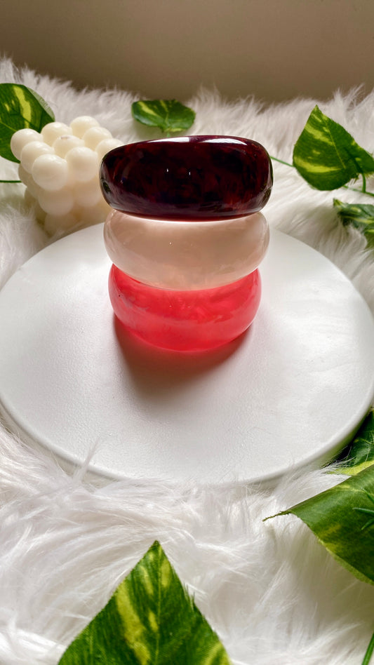 Anica Resin Bangle Stack - Soft Girl