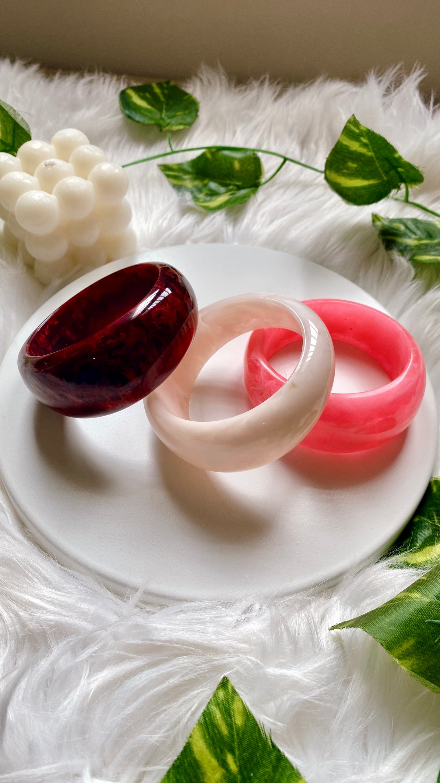 Anica Resin Bangle Stack - Soft Girl
