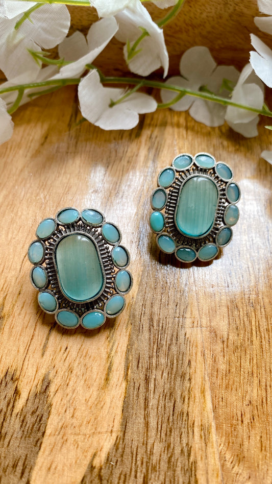 Juhi Studs - Sky Blue
