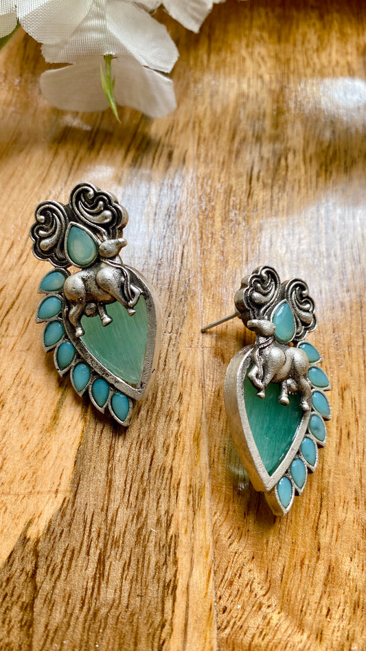 Devika Studs - Sky Blue