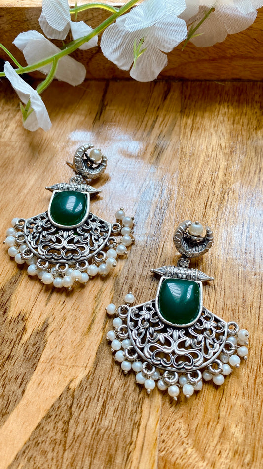 Ritika Earrings - Green
