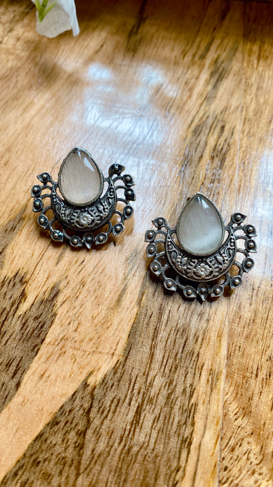 Neesha Studs - White