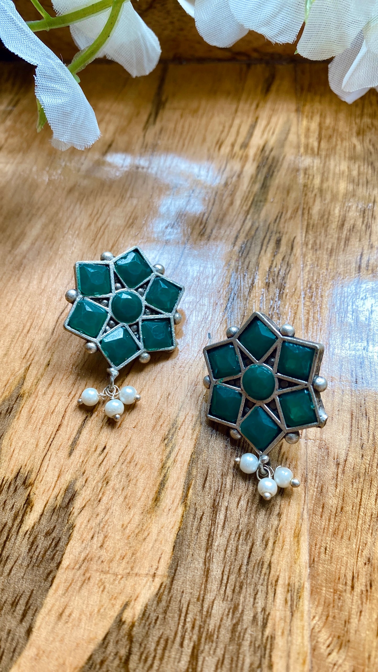 Sheetal Studs - Green