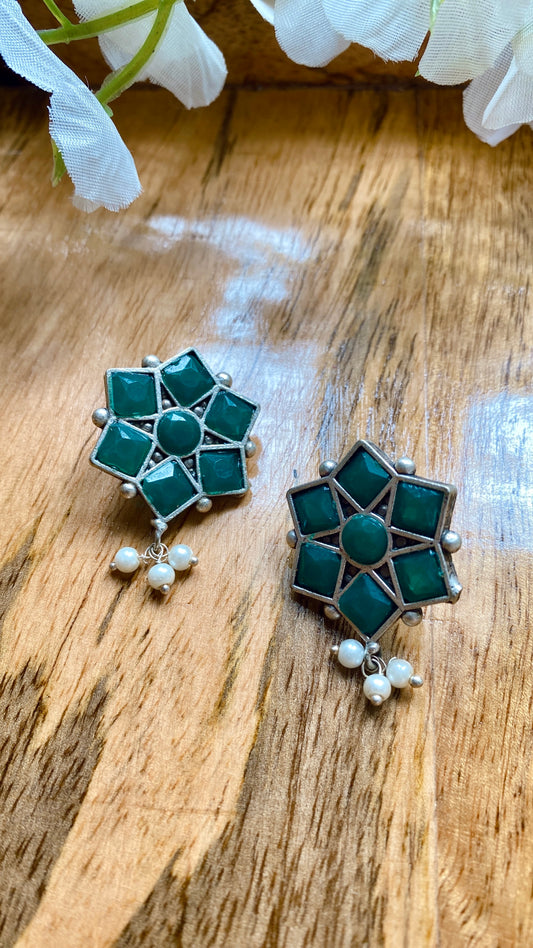 Sheetal Studs - Green