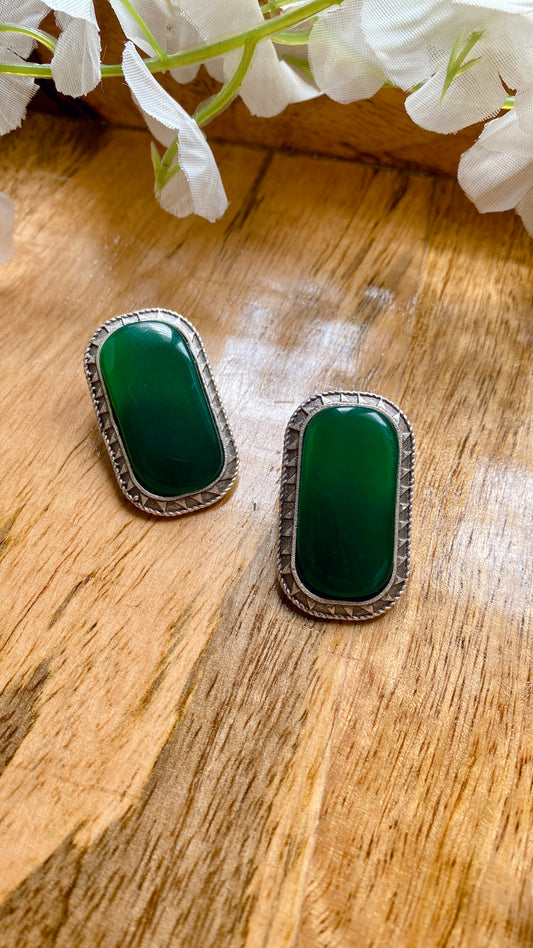 Ameena Studs - Green