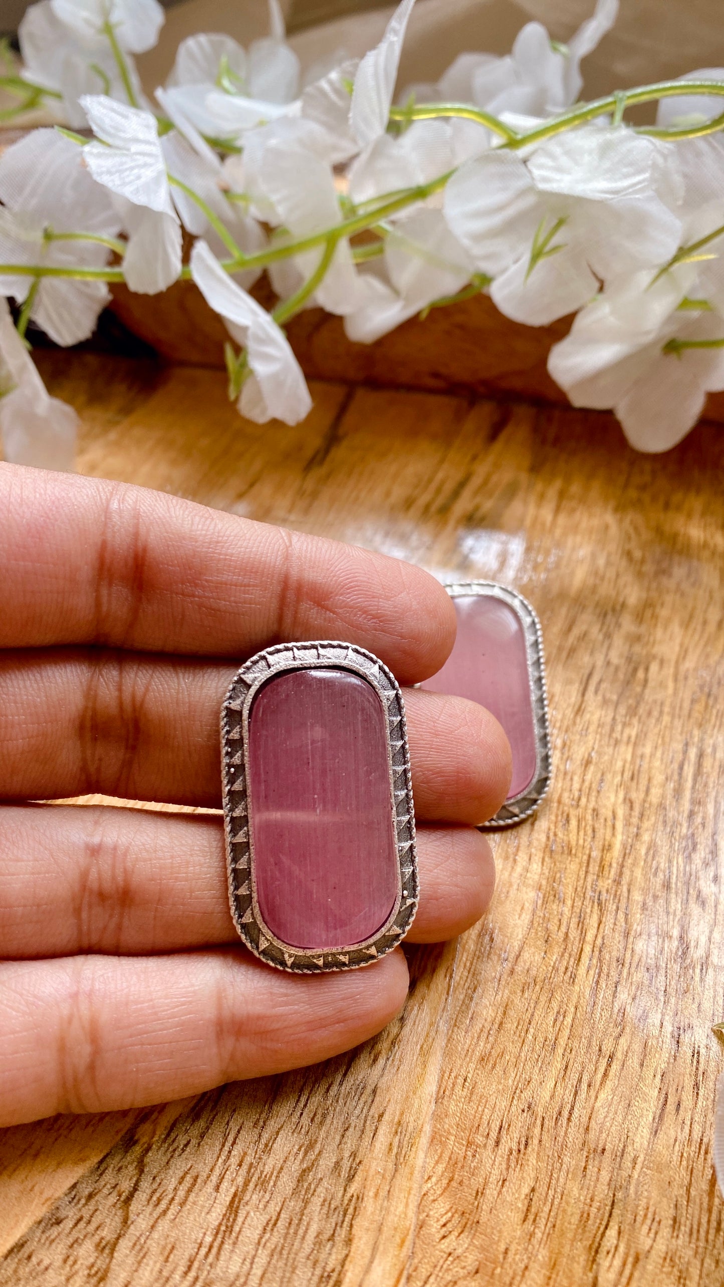 Ameena Studs - Pink