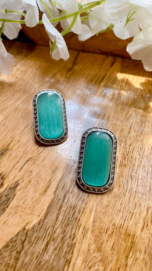 Ameena Studs - Mint Green
