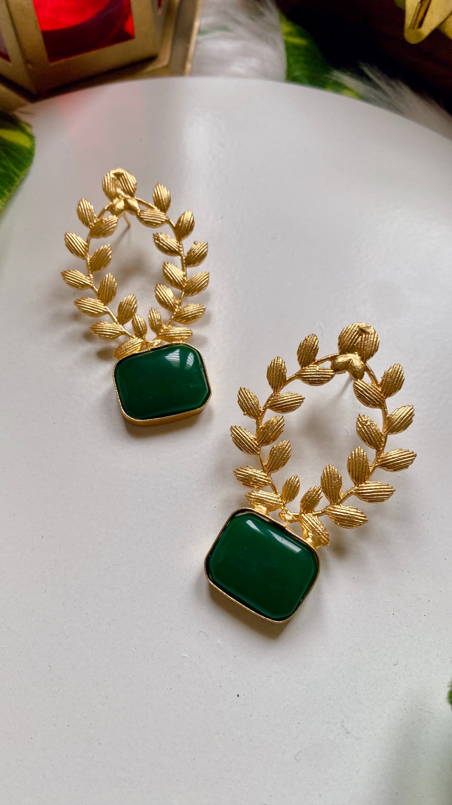 Aurora Earrings - Green