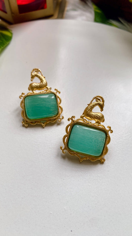 Mayuri Studs - Mint Green