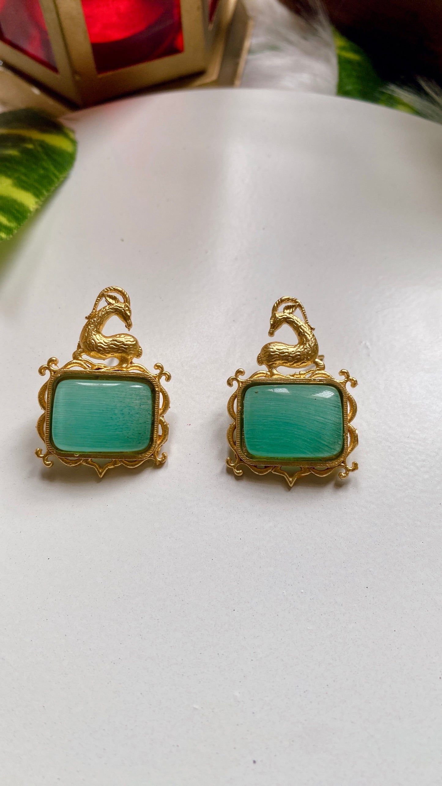Mayuri Studs - Mint Green