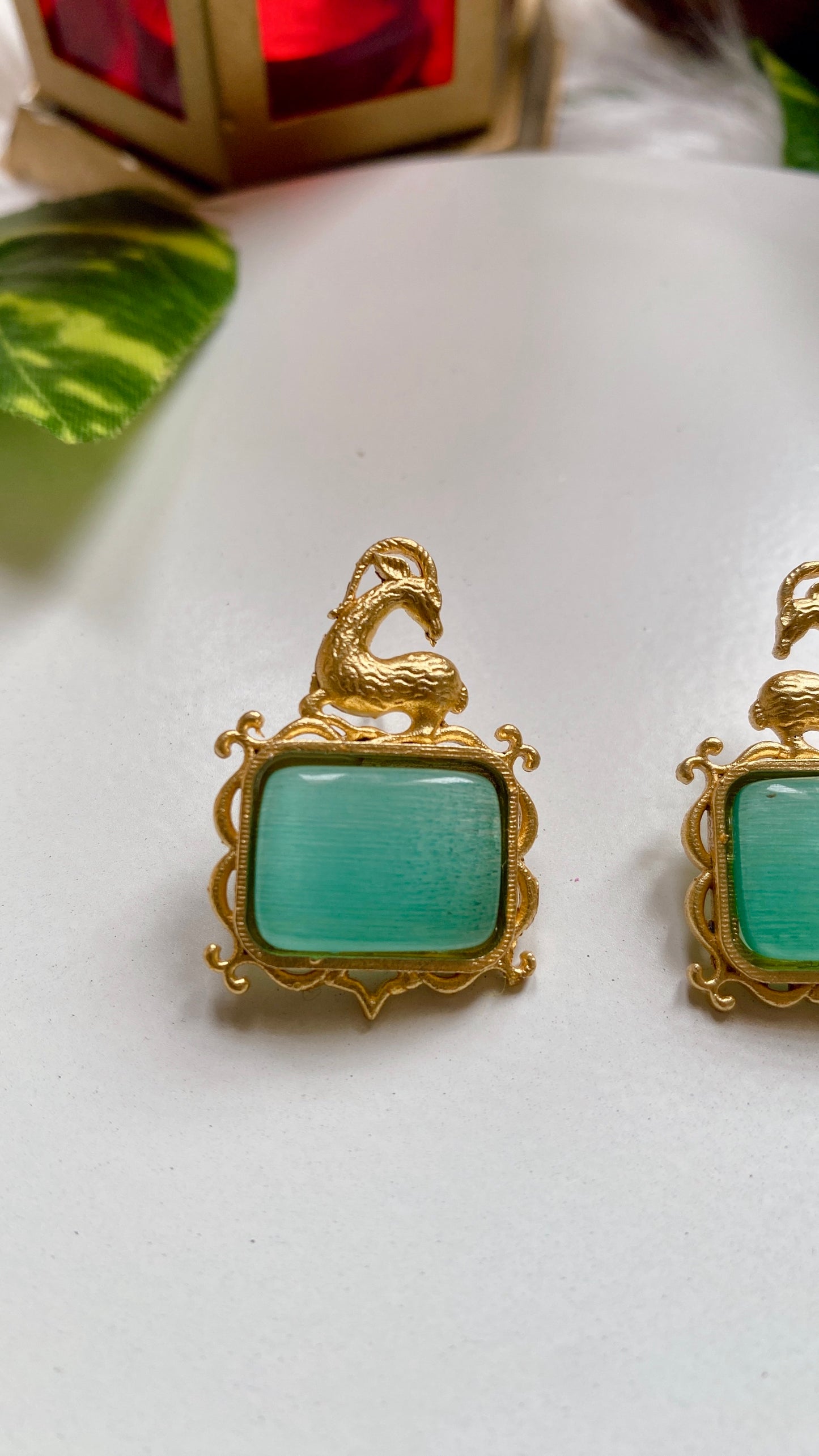 Mayuri Studs - Mint Green