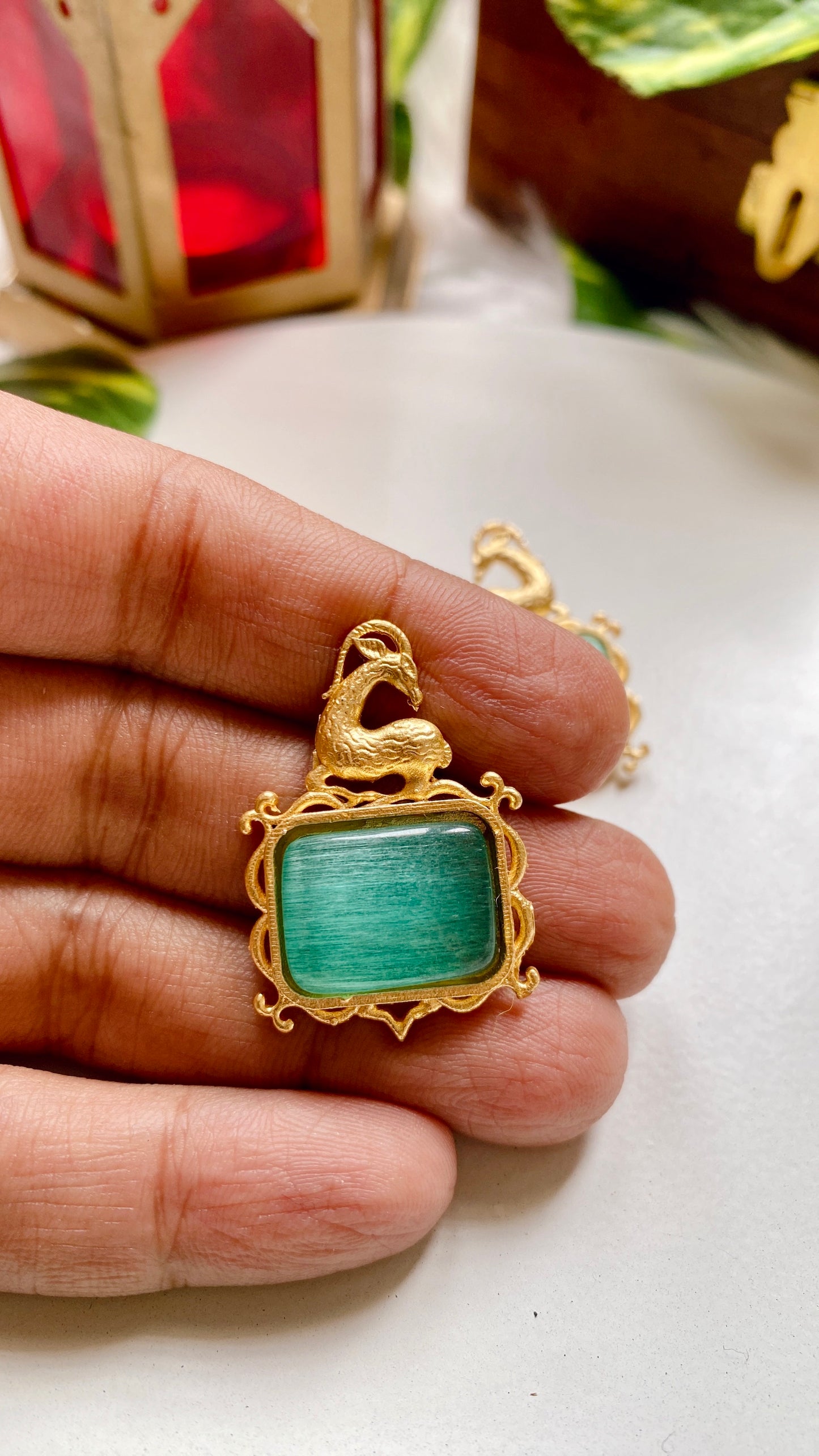 Mayuri Studs - Mint Green