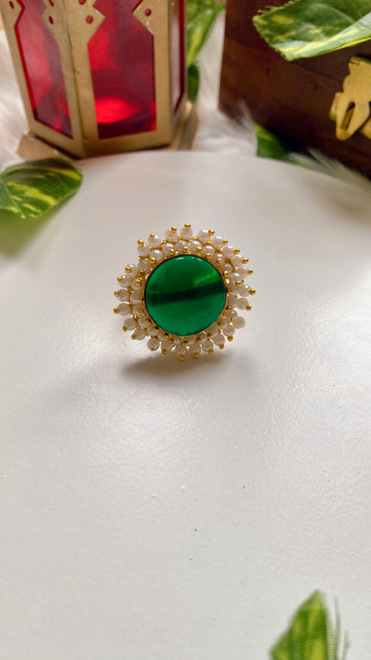 Juhi monalisa Rings - Green