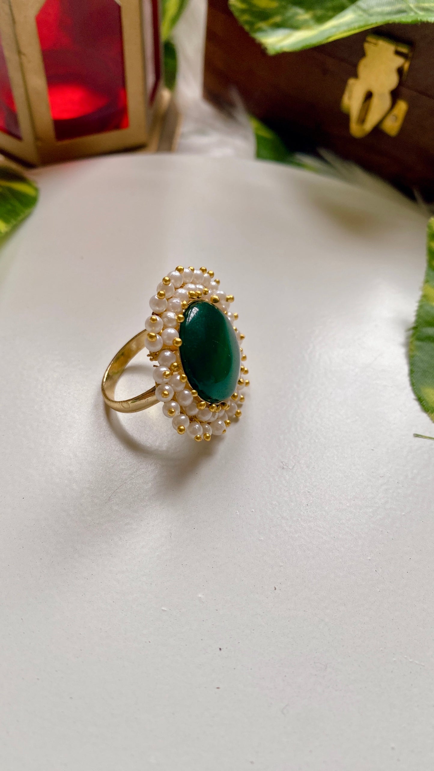 Juhi monalisa Rings - Green