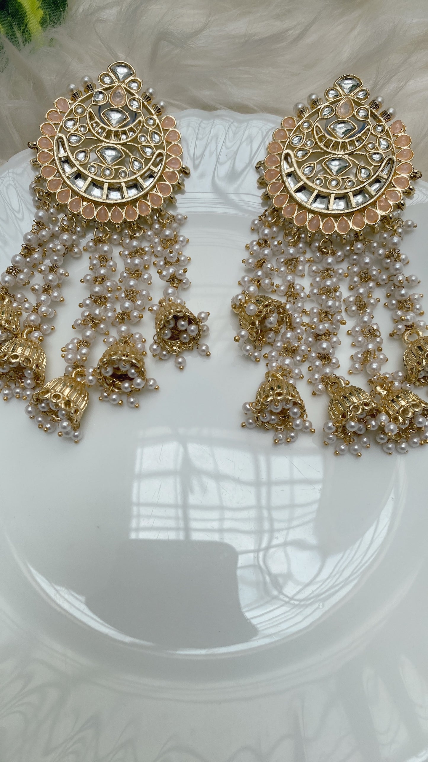 Adhya Peach Earrings