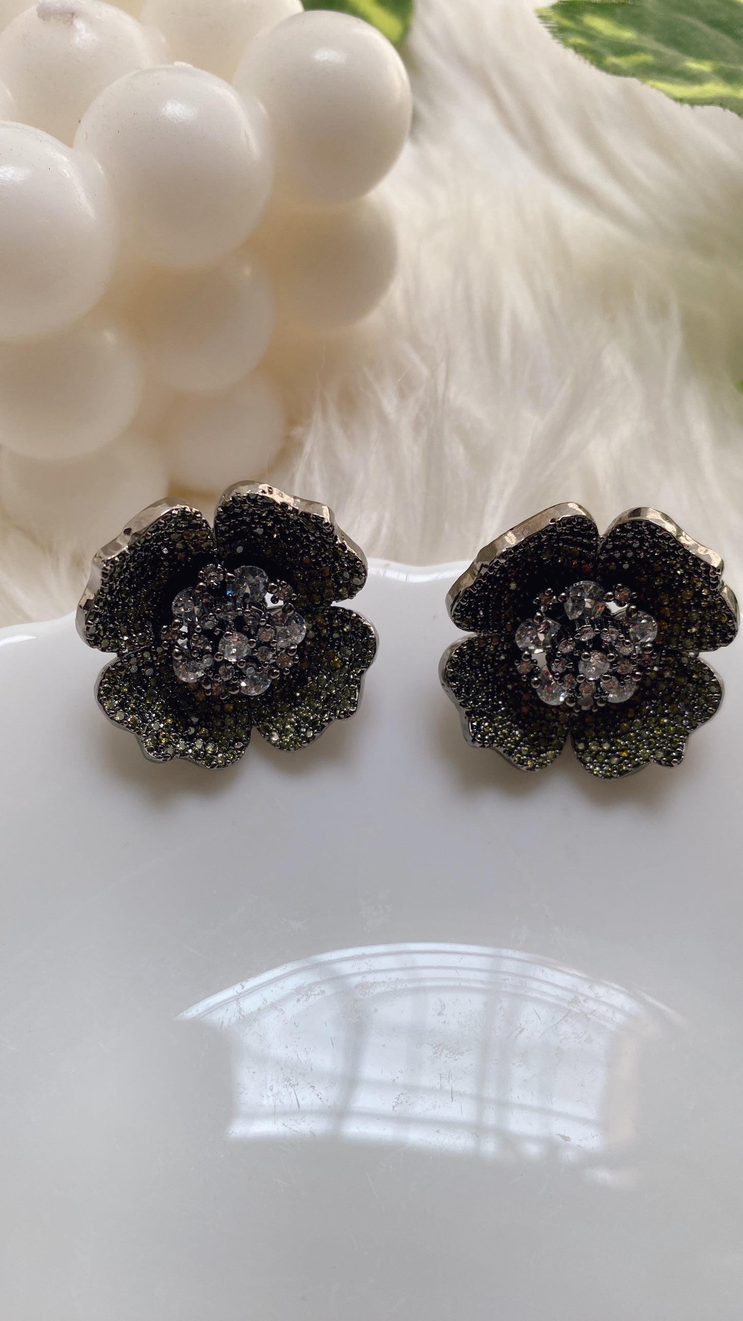 Flower Symphony Zirconia Earrings