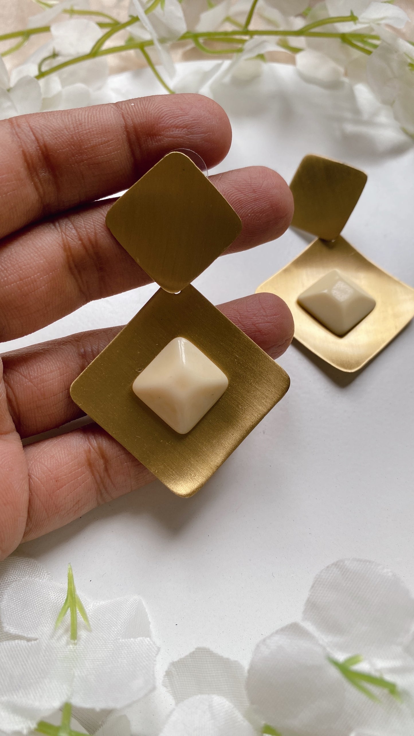 Angular Drop Earrings