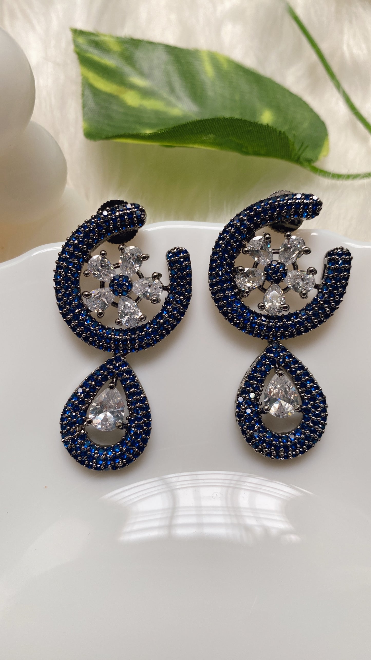 Blue Symphony Zirconia Earrings