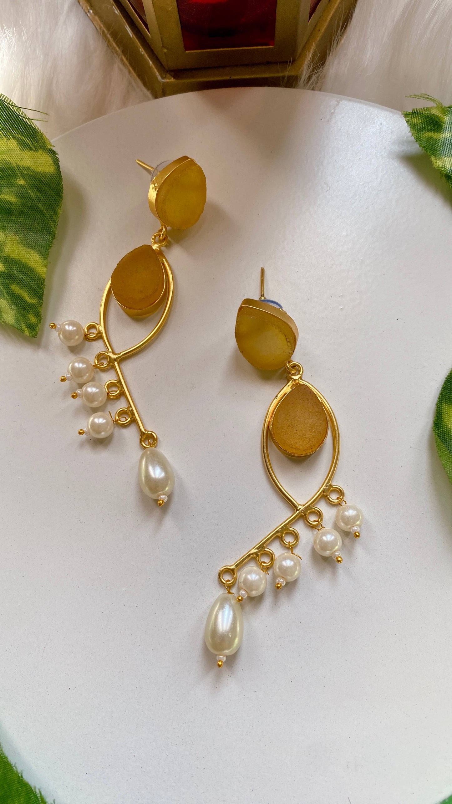 Amaya Earrings - Yellow