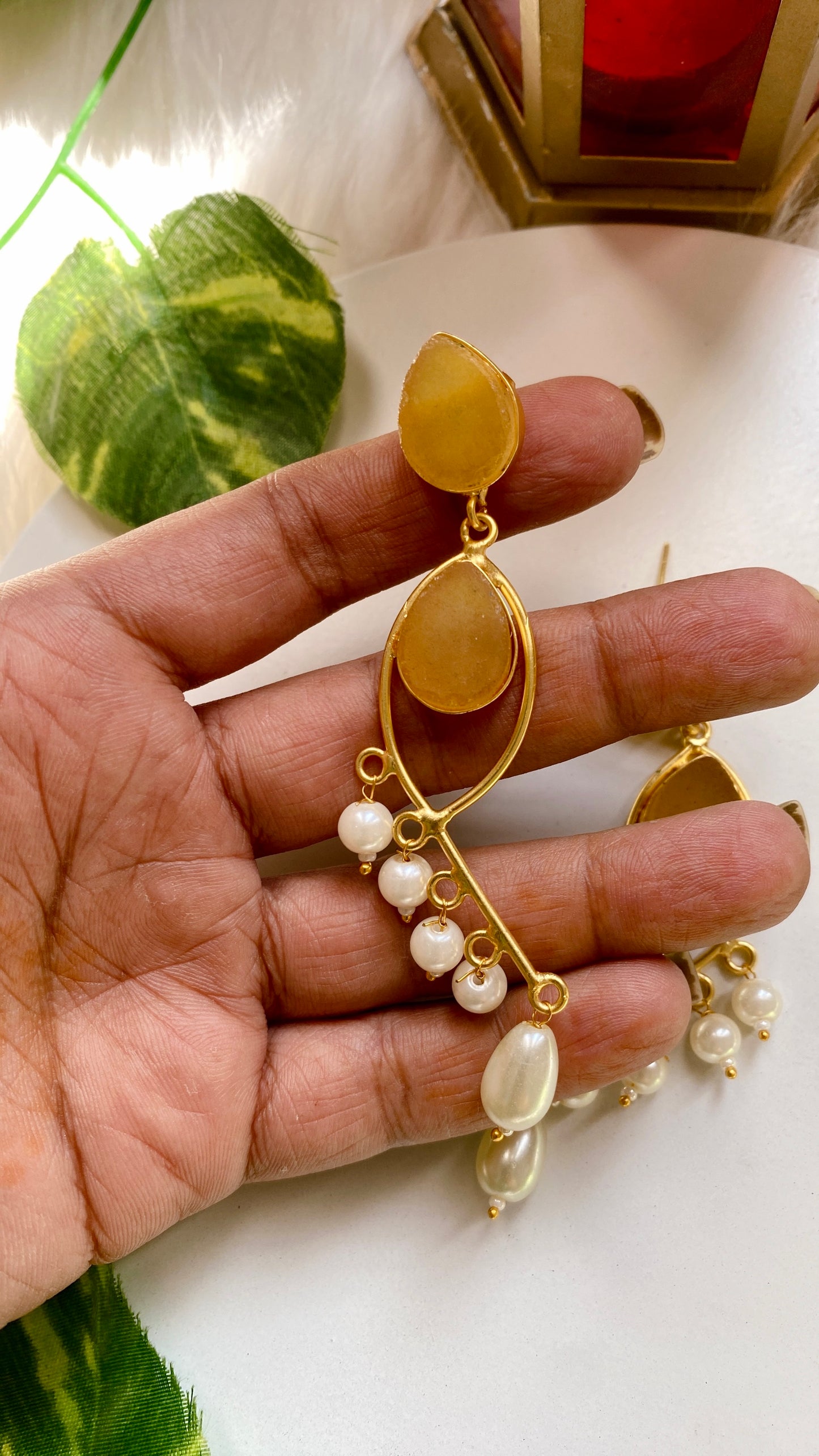 Amaya Earrings - Yellow
