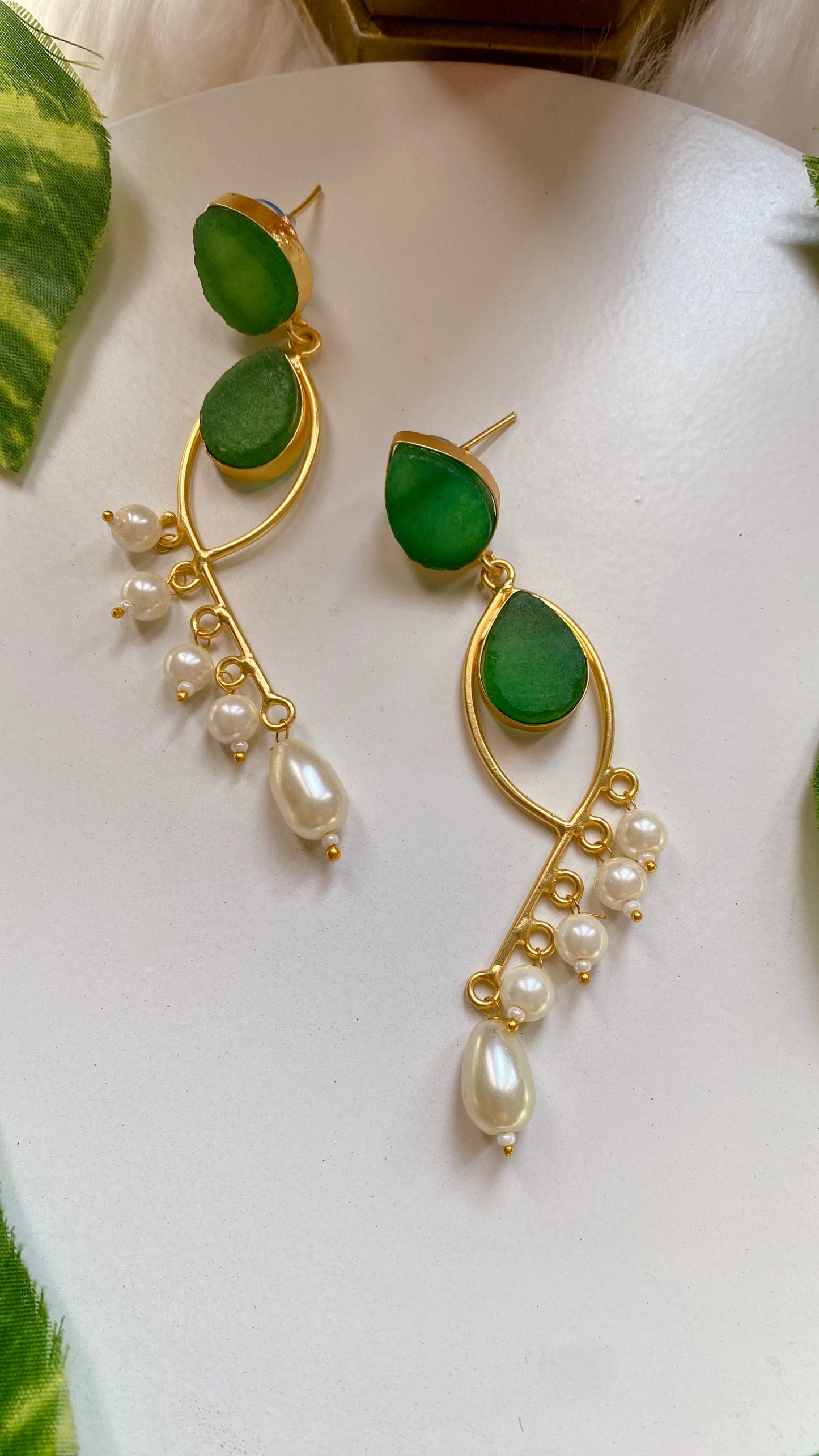 Amaya Earrings - Green
