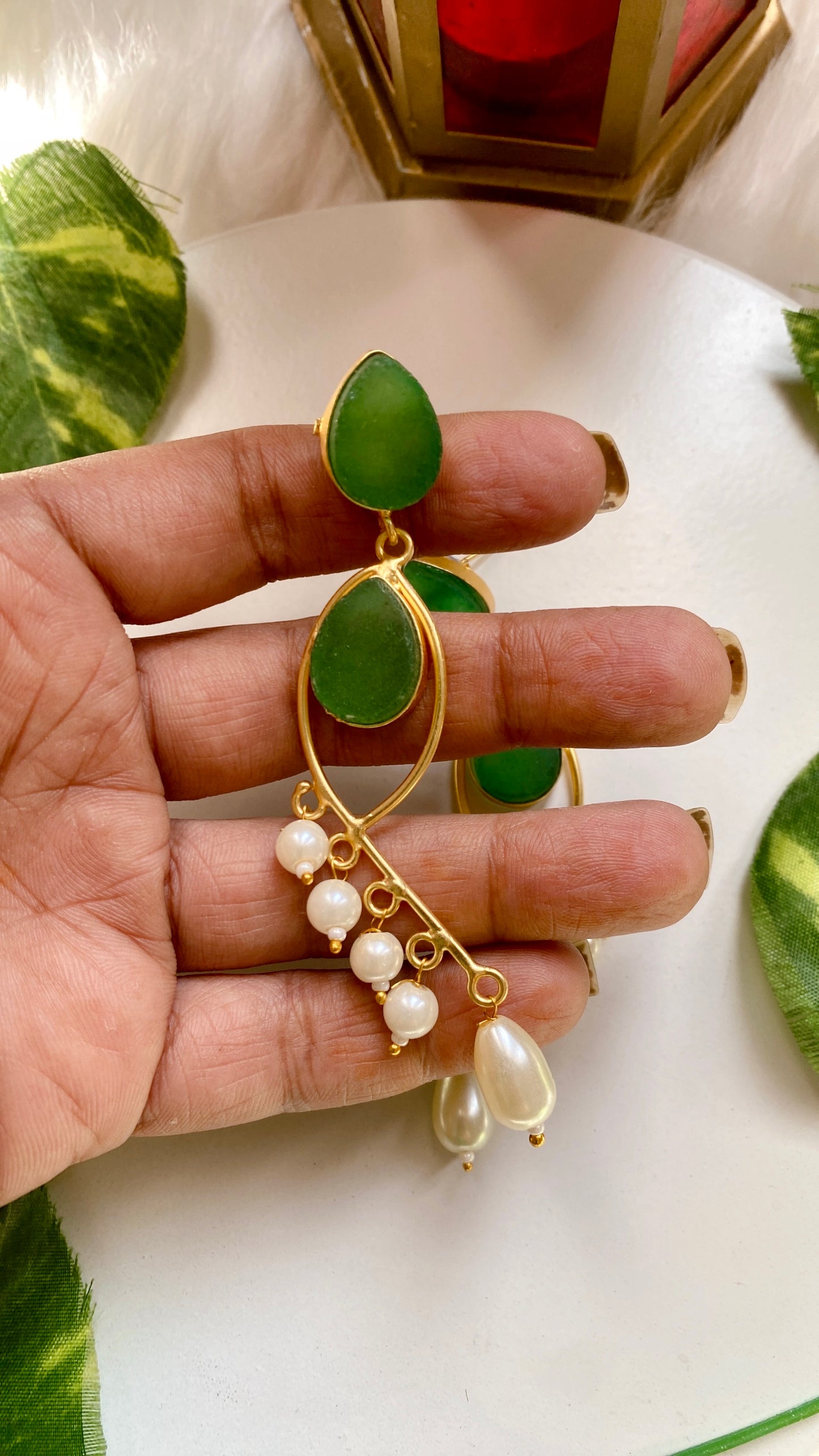 Amaya Earrings - Green
