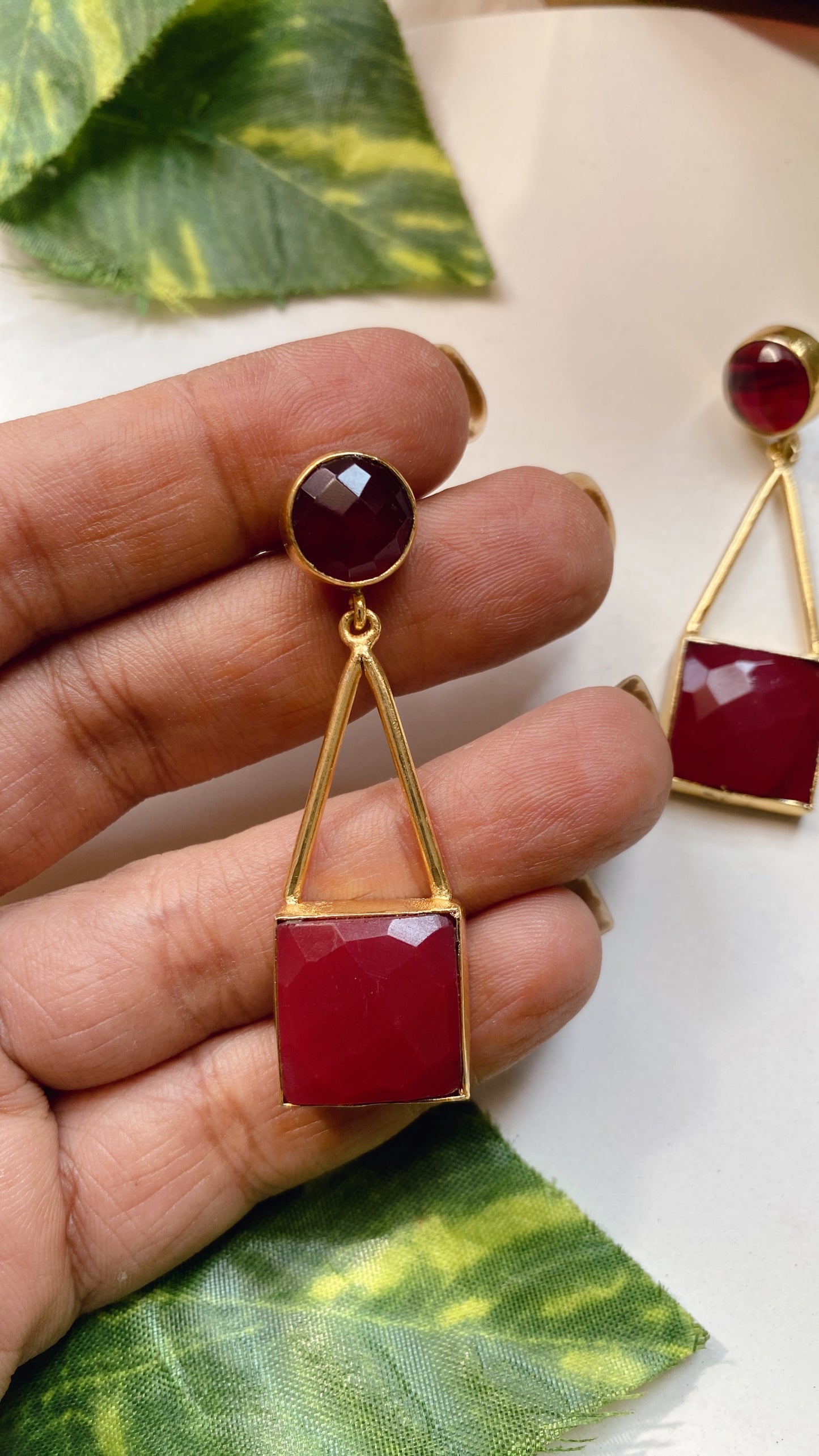 Ophelia Earrings - Red