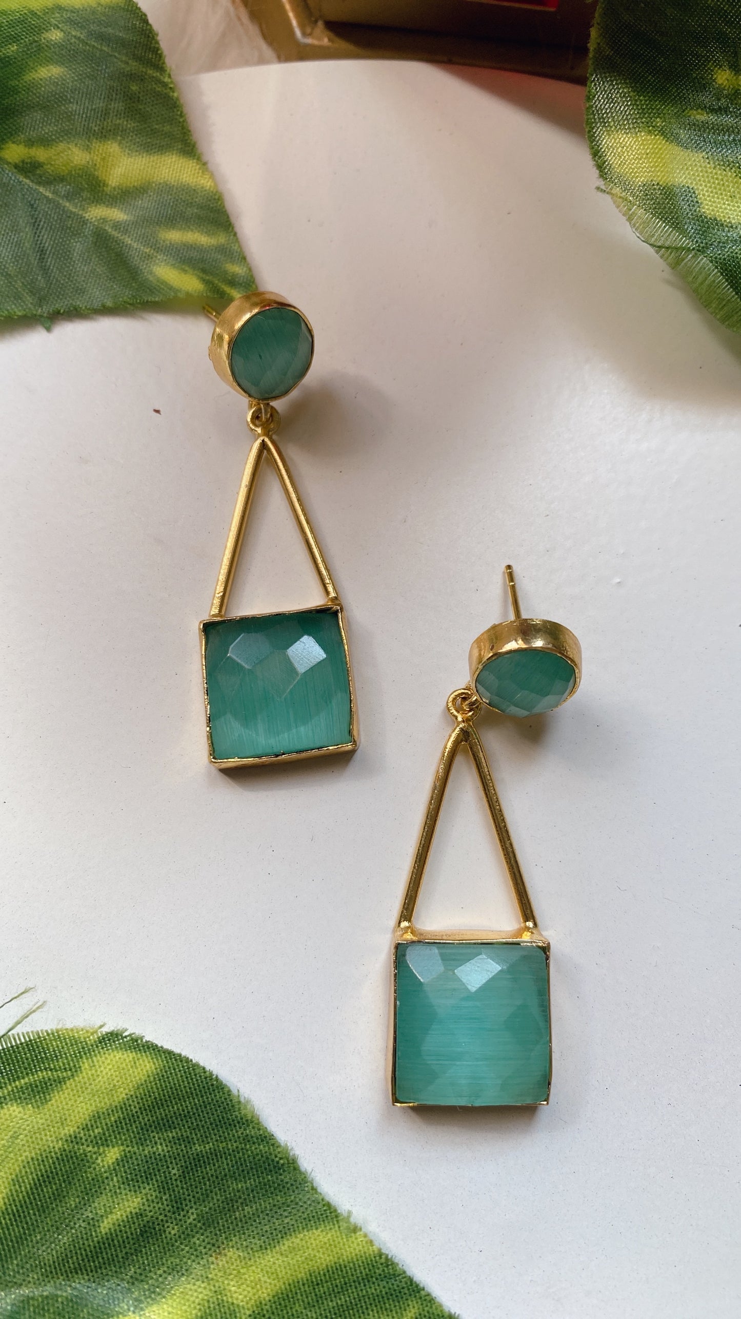 Ophelia Earrings - Mint Green