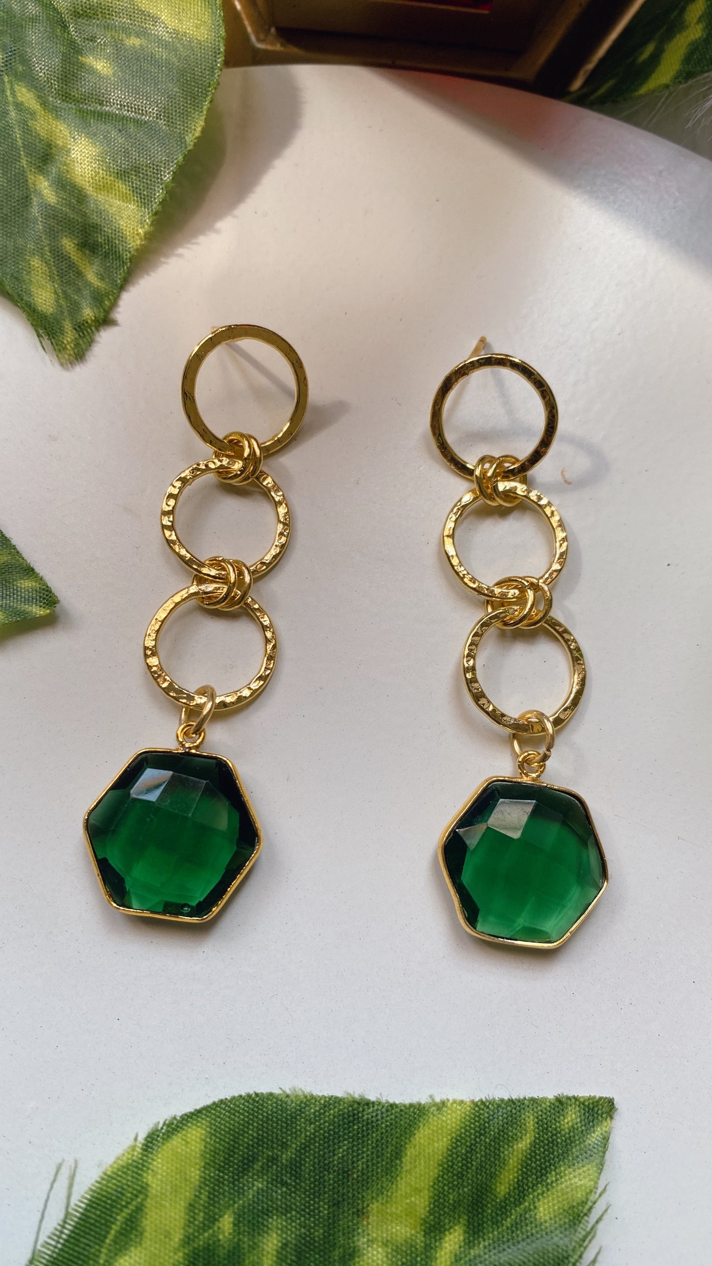 Vedika Earrings - Green
