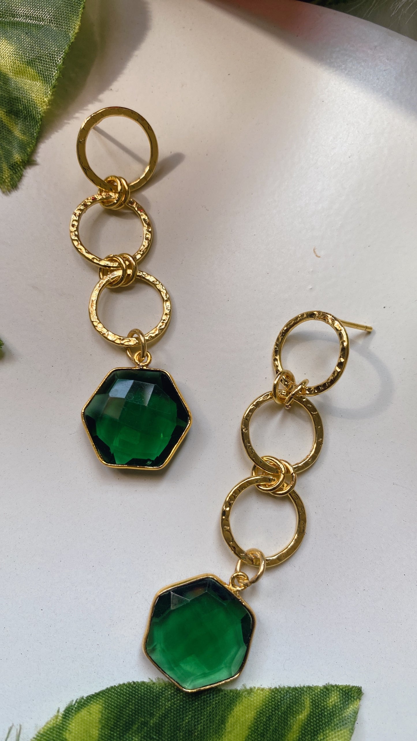 Vedika Earrings - Green