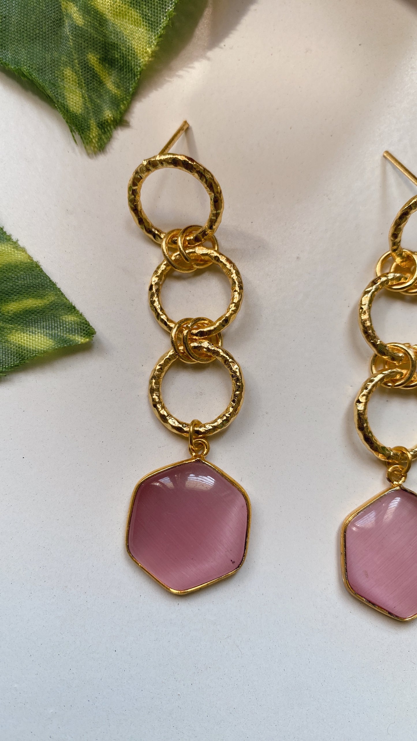 Vedika Earrings - Pink