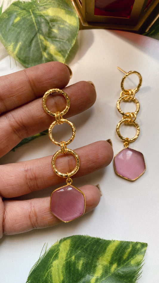 Vedika Earrings - Pink