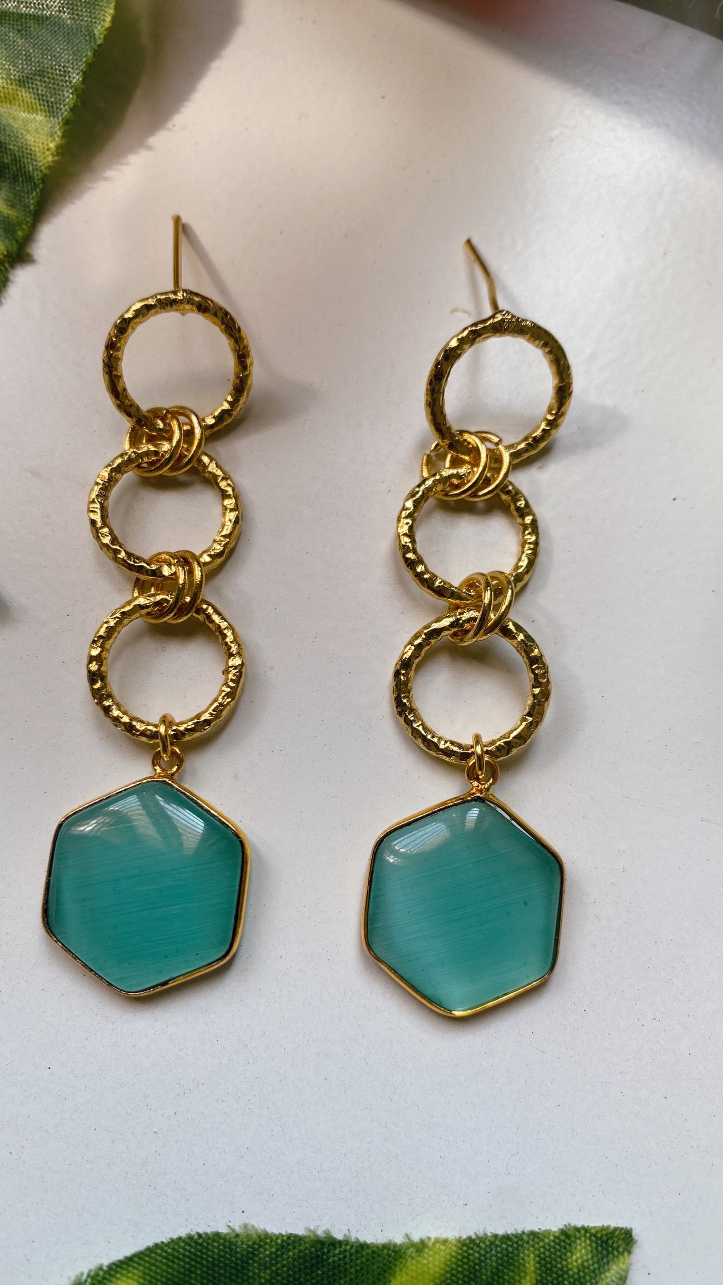 Vedika Earrings -  Mint Green