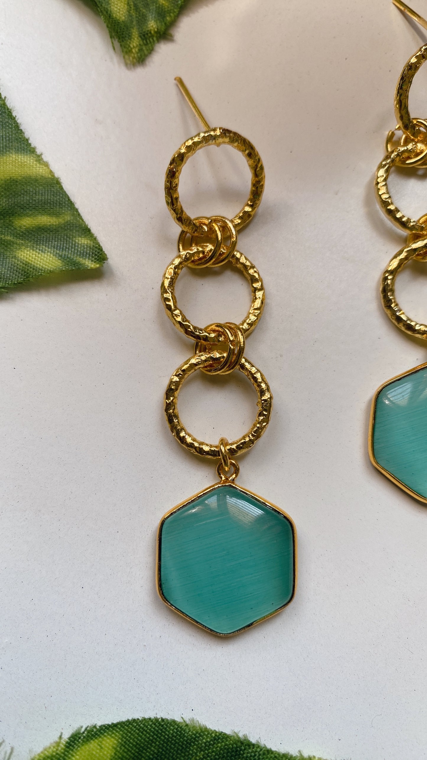 Vedika Earrings -  Mint Green