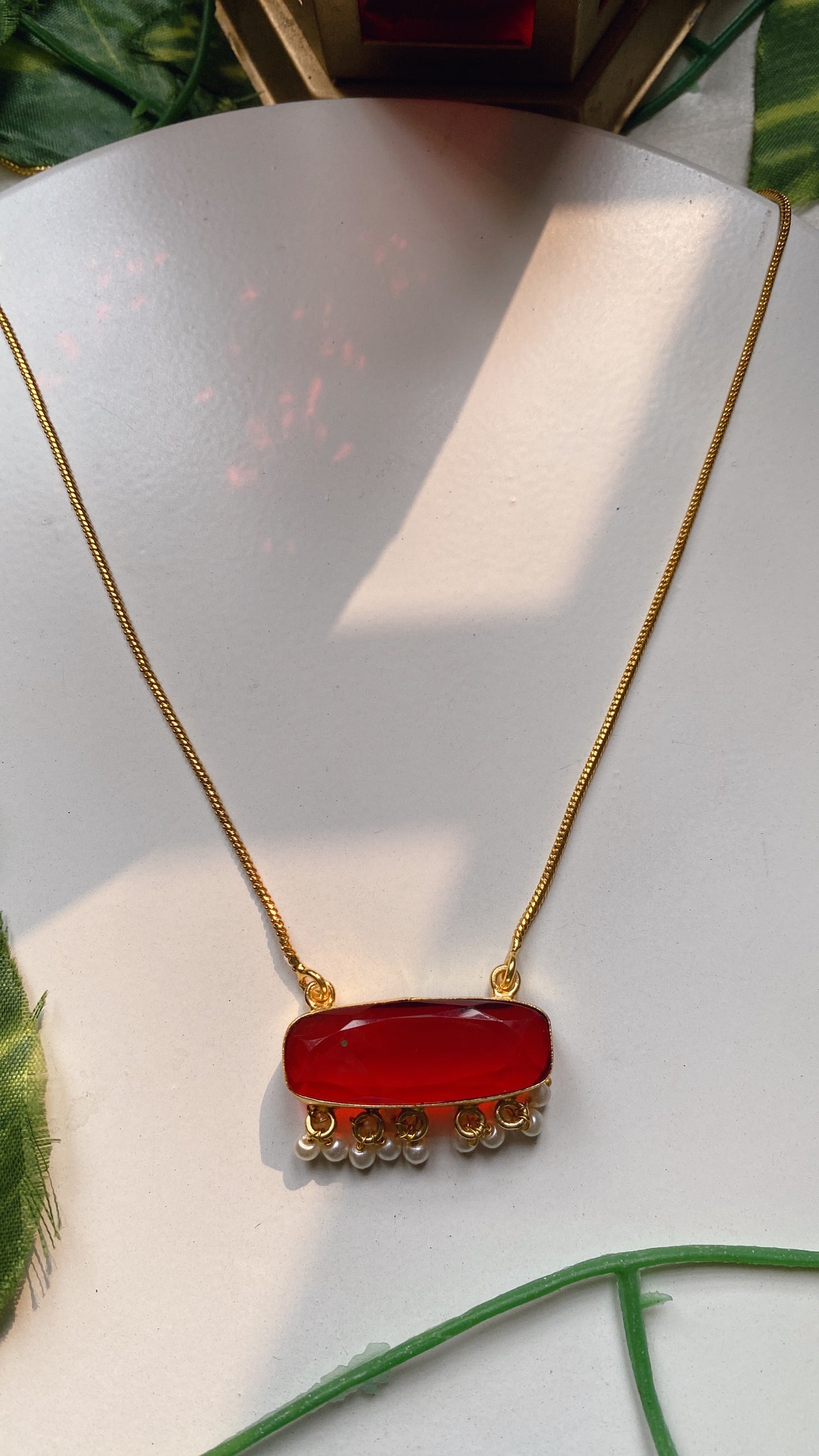 Muskan Pendant - Red