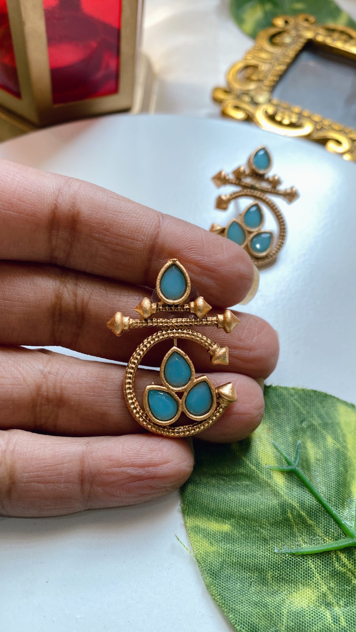 Leela Earrings - Sky Blue