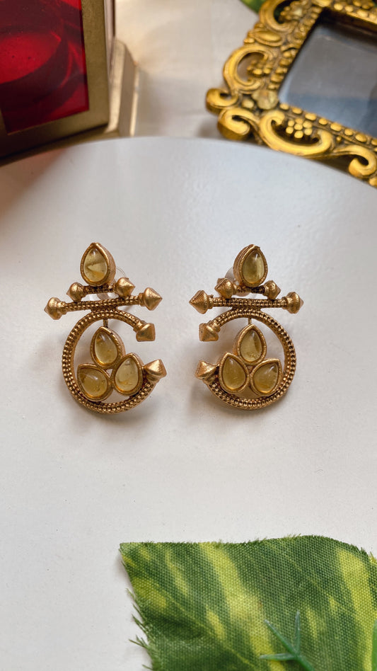 Leela Earrings - Yellow