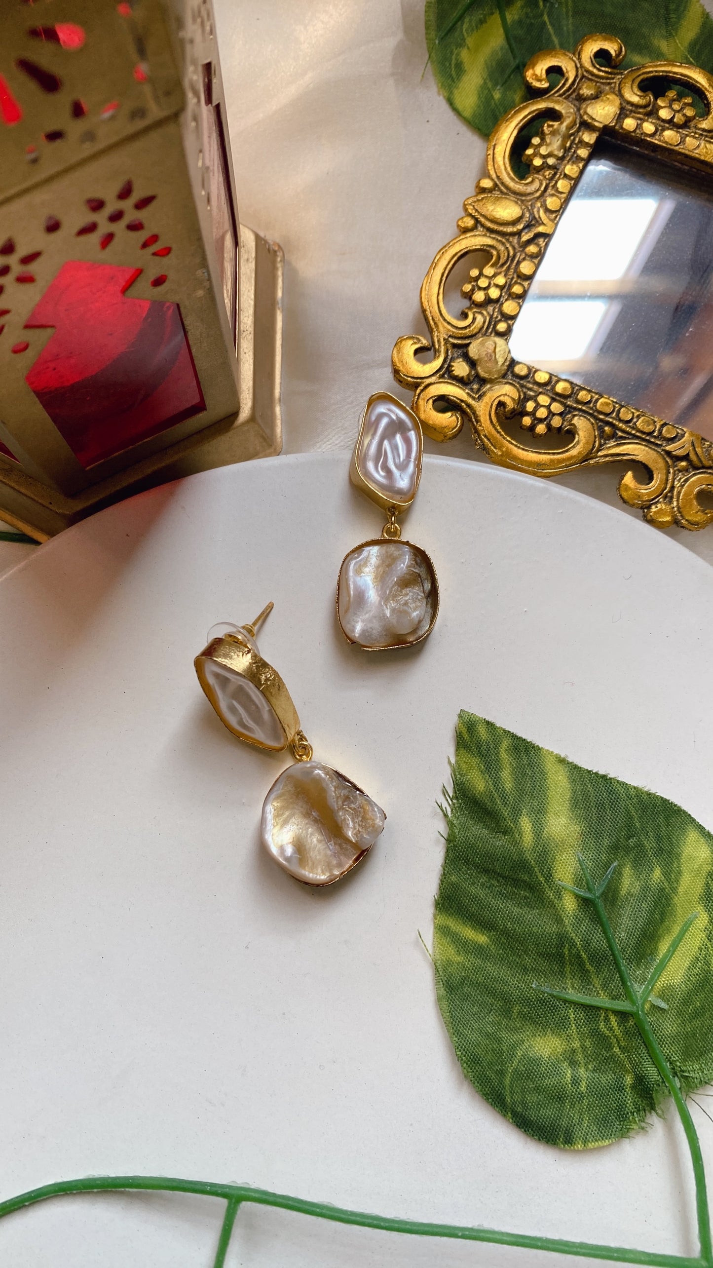 Mrinal Mother of Pearl Earrings