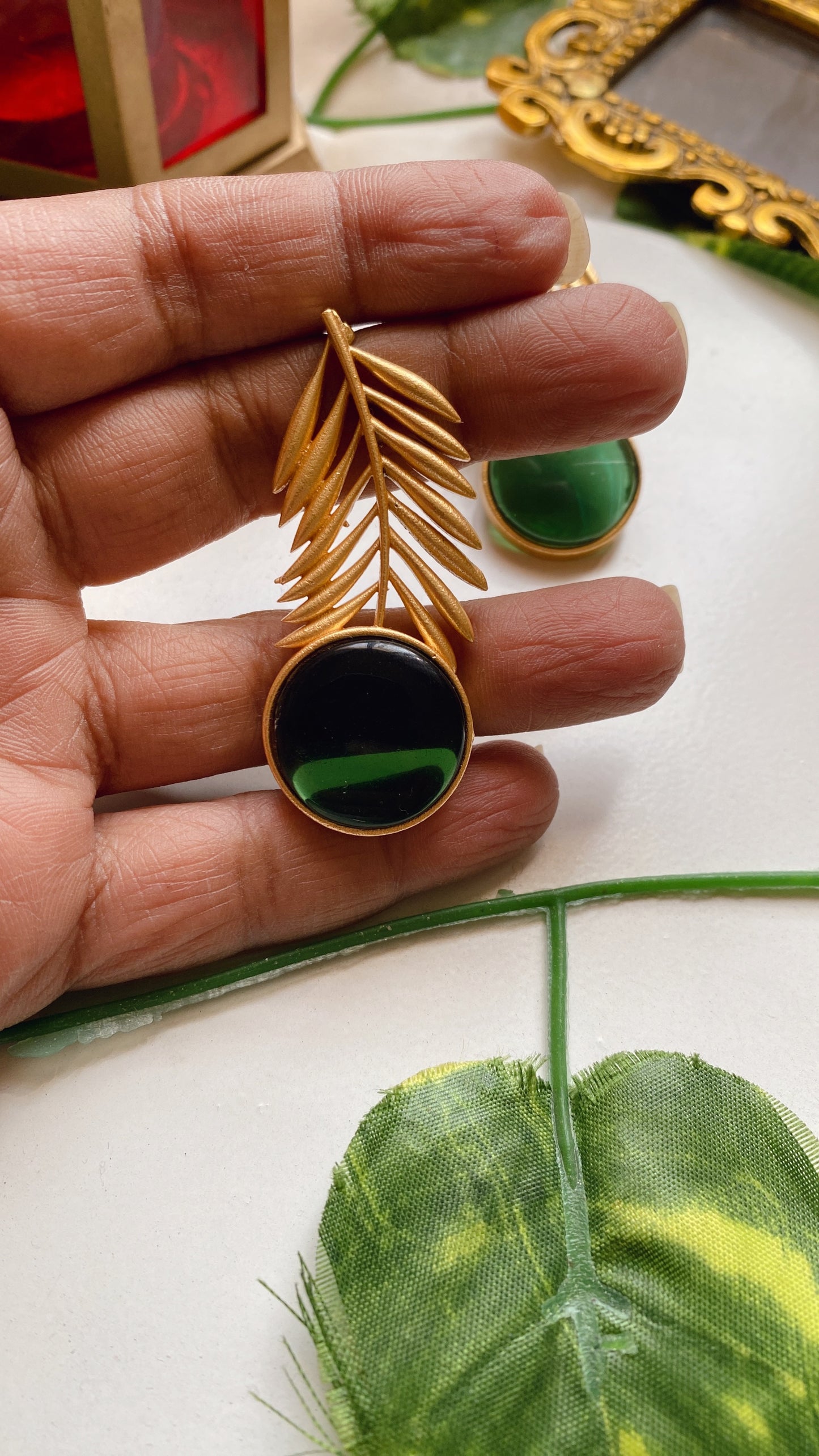 Leaflet beauty Earrings - Green