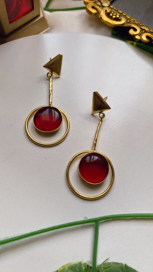 Leela Earrings - Red