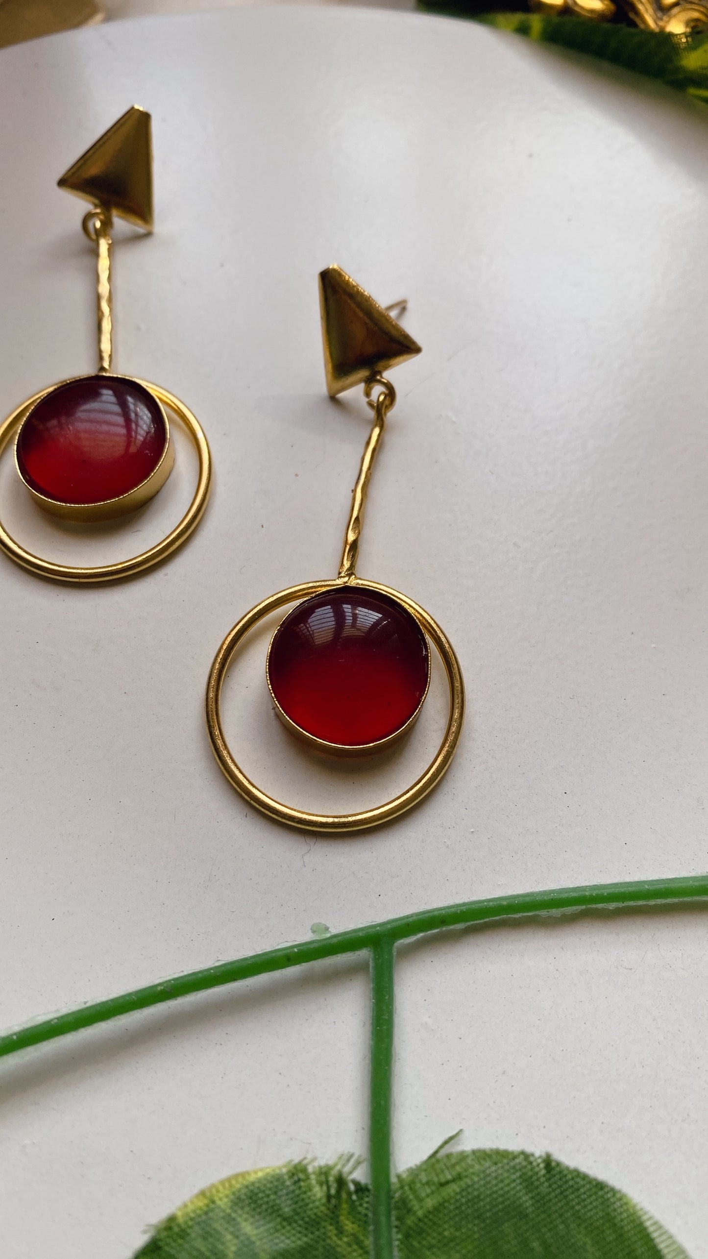 Leela Earrings - Red